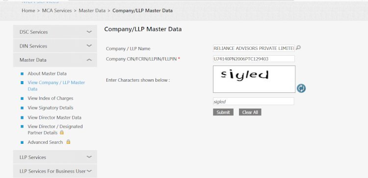 API - Bulk Company Master Data 